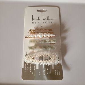 NWT Nicole Miller Barrett Hair Clip Set of Six